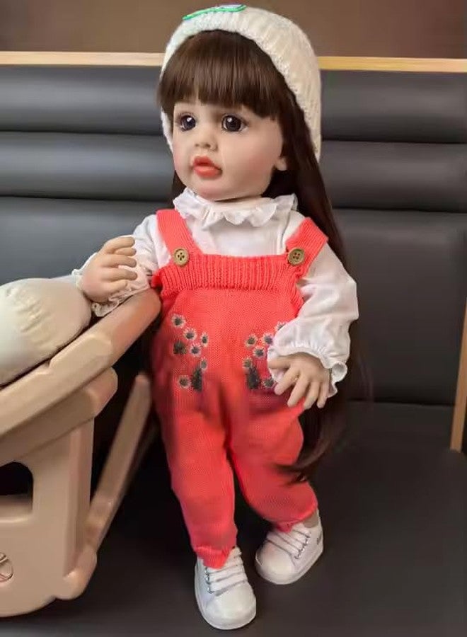 JETRA Lifelike Reborn Baby Doll Girl - 22-inch Soft Body Realistic Newborn Baby Dolls Silicone Full Body Real Life Baby Dolls,Ages 3+ Year Old Girls (Multicolor) - Image 5